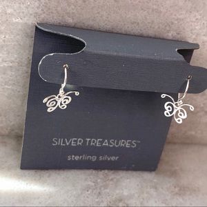 Sterling Silver Dainty Butterfly Earrings